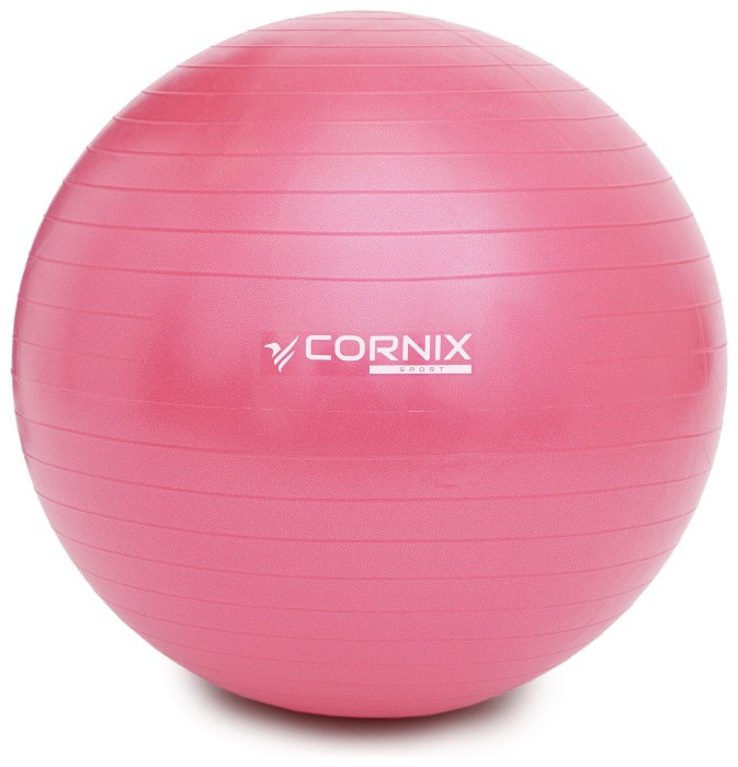 М'яч для фітнесу (фітбол) Cornix 65 см Anti-Burst XR-0023 Pink