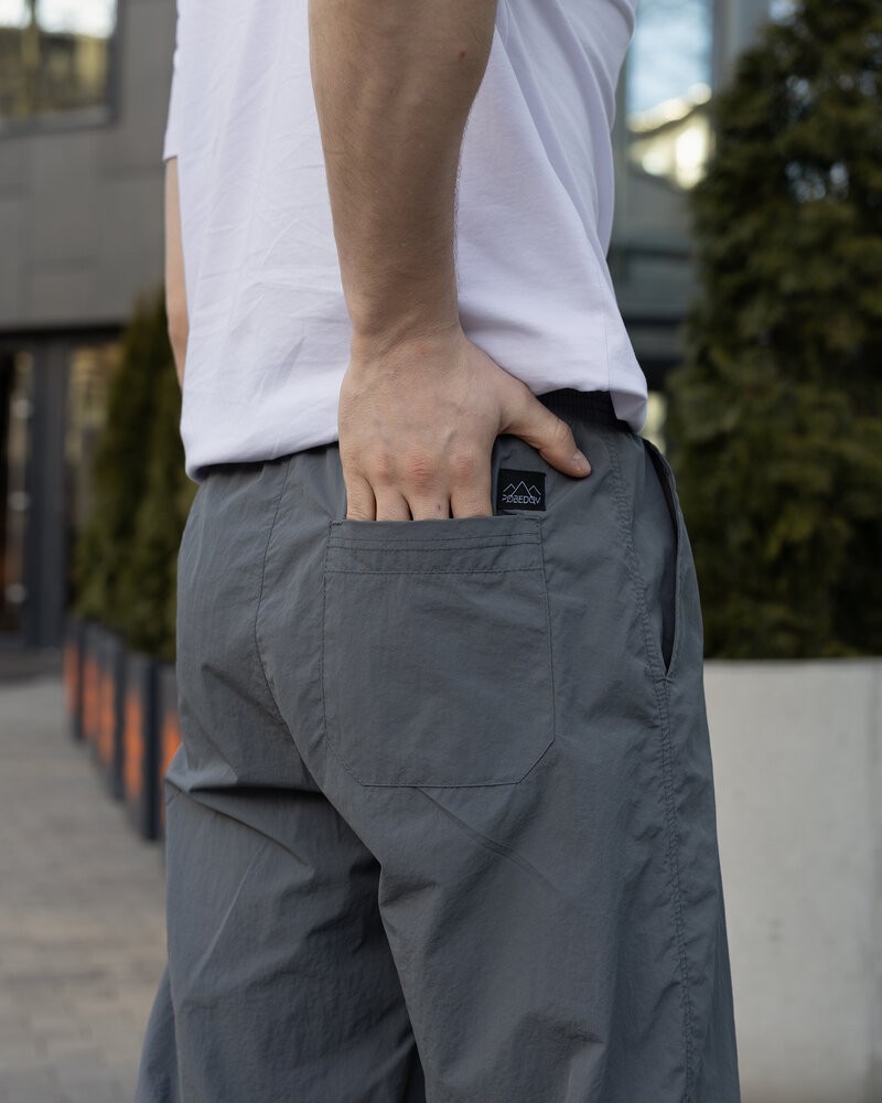 Чоловічі джогери темно-сірі плащівка спорт Pobedov Ground