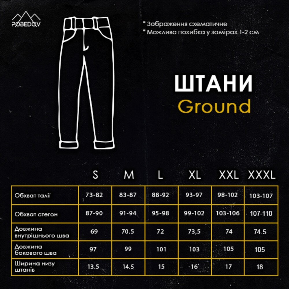 Чоловічі джогери темно-сірі плащівка спорт Pobedov Ground