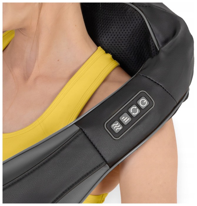 Накидка-масажер 4FIZJO Shiatsu Pro+ для шиї та спини Black/Grey (P-5907739319067)
