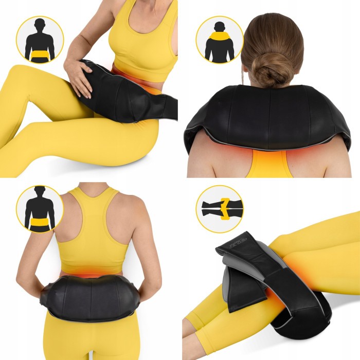 Накидка-масажер 4FIZJO Shiatsu Pro+ для шиї та спини Black/Grey (P-5907739319067)