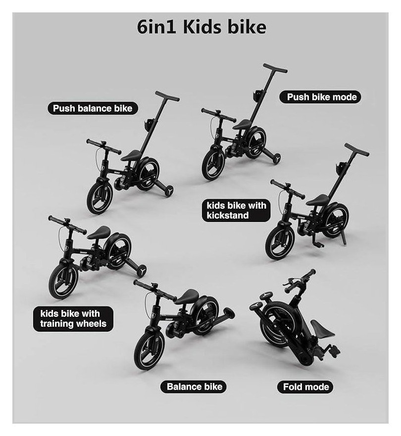 Велосипед трансформер 6in1 Strider black