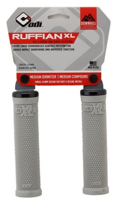 Грипси ODI Ruffian XL v2.1 Lock-On MTB 135mm Gray, укр, укр