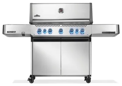Газовый гриль Napoleon Prestige P 650 с боковой конфоркой Sizzle Zone и вертилем (69632) нерж сталь P665VRSIBPSS-RC