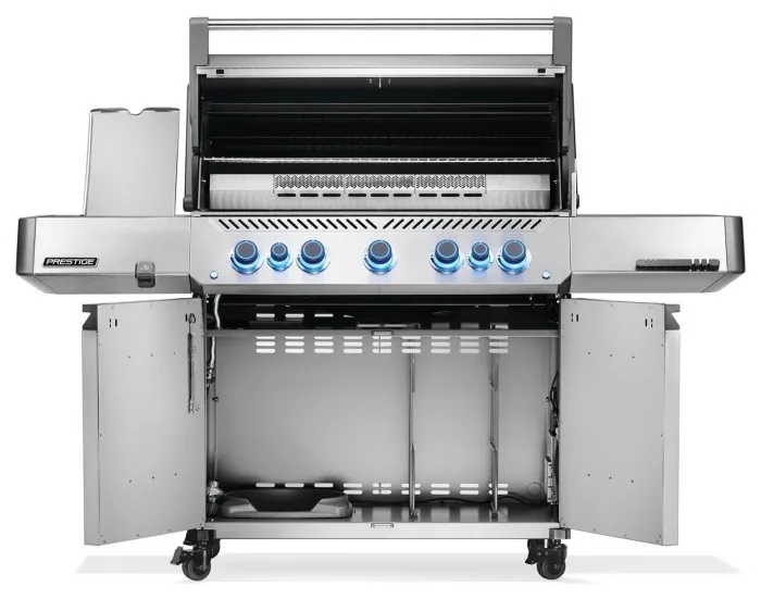 Газовый гриль Napoleon Prestige P 650 с боковой конфоркой Sizzle Zone и вертилем (69632) нерж сталь P665VRSIBPSS-RC