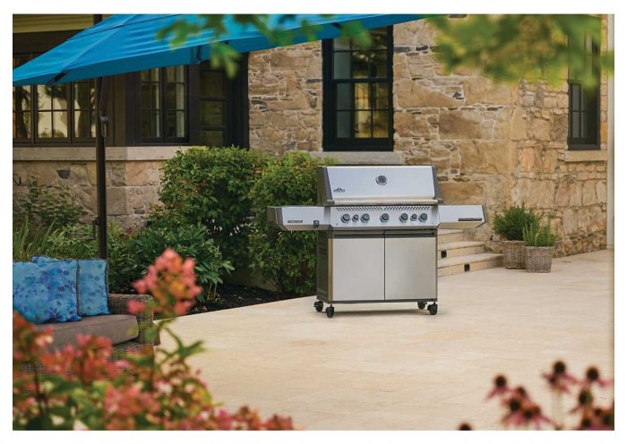Газовый гриль Napoleon Prestige P 650 с боковой конфоркой Sizzle Zone и вертилем (69632) нерж сталь P665VRSIBPSS-RC