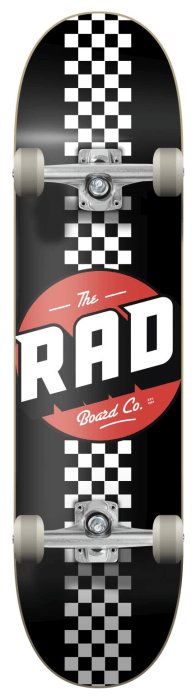Скейтборд RAD Checker Stripe Complete Skateboard 8" - Black, укр, укр
