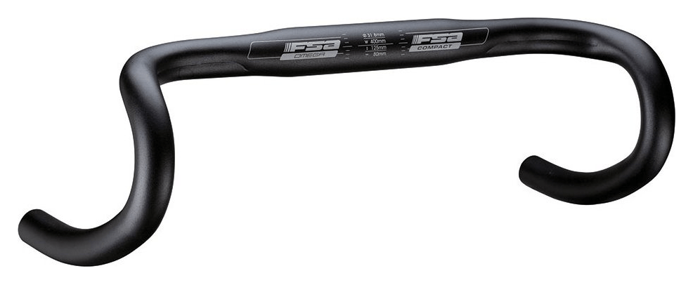 Кермо шосе "баран" алюміній. 31.8мм FSA OMEGA COMPACT L440мм (чорний)