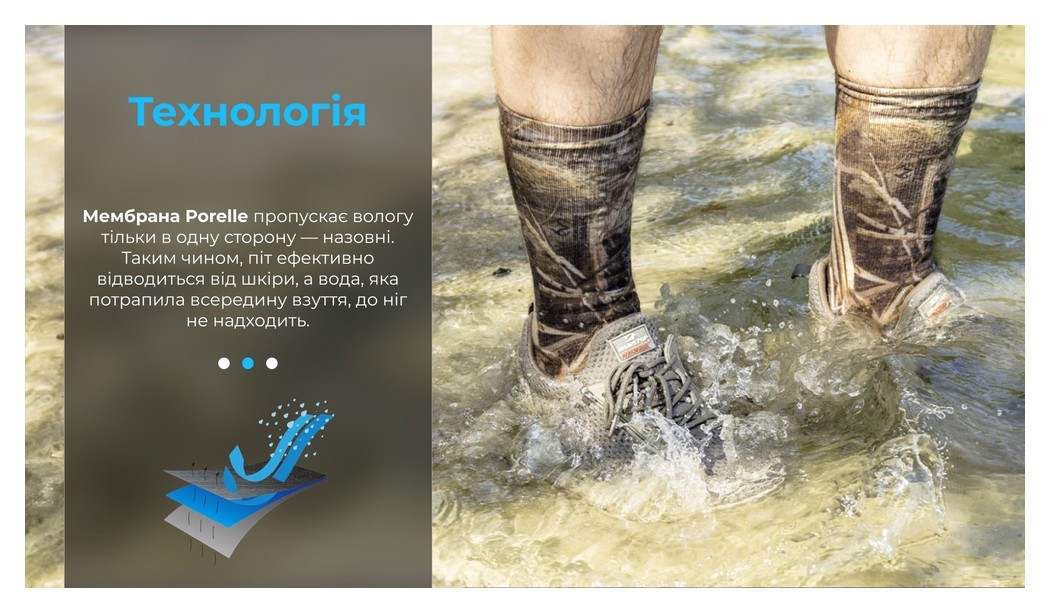 Водонепроницаемые носки Dexshell StormBLOK, камуфляж S (36-38)