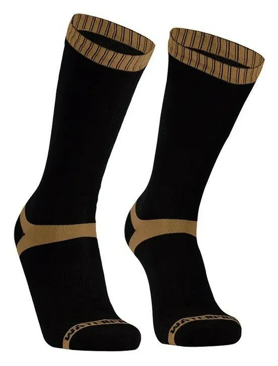 Шкарпетки водонепроникні Dexshell Hytherm Pro Socks, розмір S (36-38), чорні з коричневою смугою (FNR_DS634TBCS)