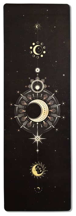 Коврик для йоги EasyFit BlackMoon (замша-каучук) черный