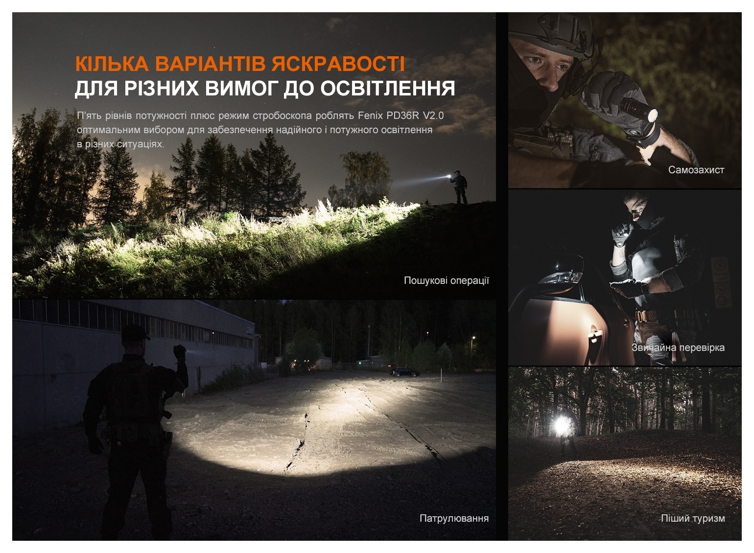 Ліхтар ручний Fenix PD36R V2.0, укр, укр