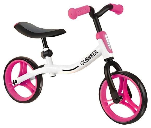 Біговел GLOBBER GO BIKE, білий-рожевий, укр