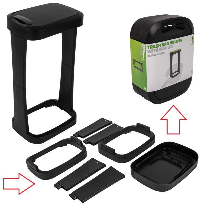 Корзина для мусора складная Bo-Camp Flip Lid 120L Black (6315225)
