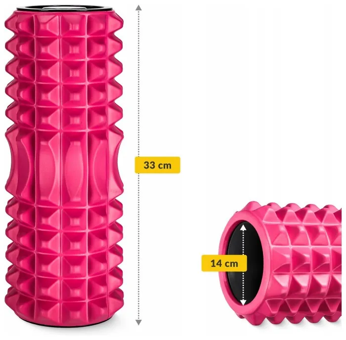 Массажный ролик 4FIZJO EVA 33 x 14 см (валик, роллер) Pink (P-5907739314352)
