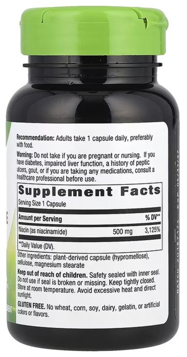 Niacinamide 500 mg - 100 caps