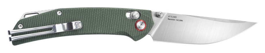 Ніж складаний SRM Asika 411L-MG, зелений