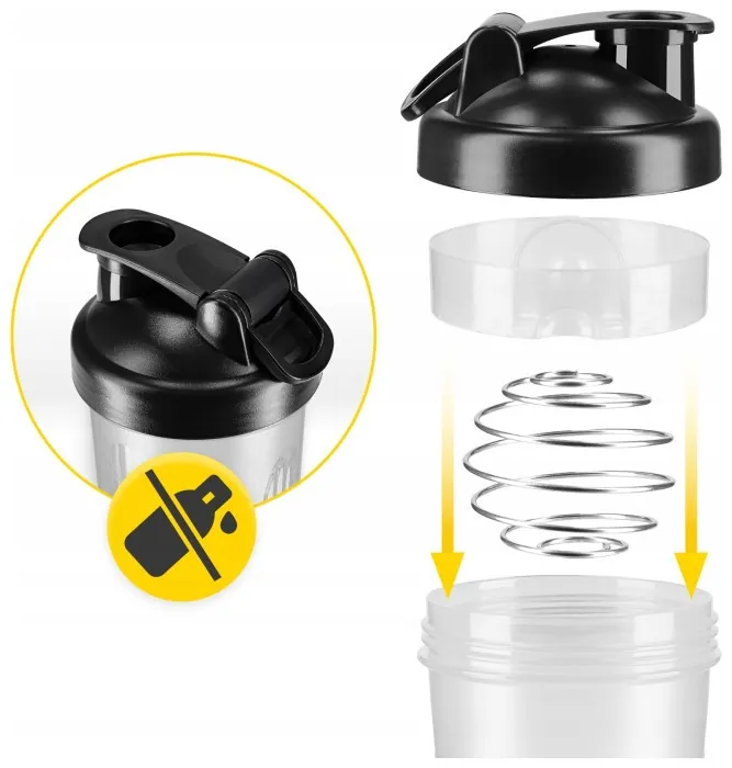 Шейкер спортивный 4FIZJO PRO 650 мл White/Black (P-5905973407007)