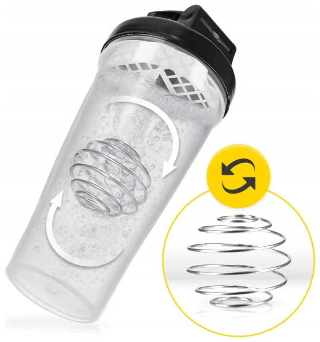 Шейкер спортивный 4FIZJO PRO 650 мл White/Black (P-5905973407007)
