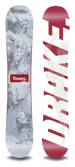 Сноуборд Drake TEAM 158 Grey/white/red (76281004) O, укр