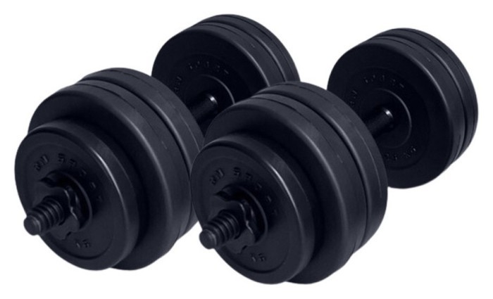 Дві гантелі розбірні RN 13 кг з покриттям ABS + Еспандер у подарунок, укр, укр