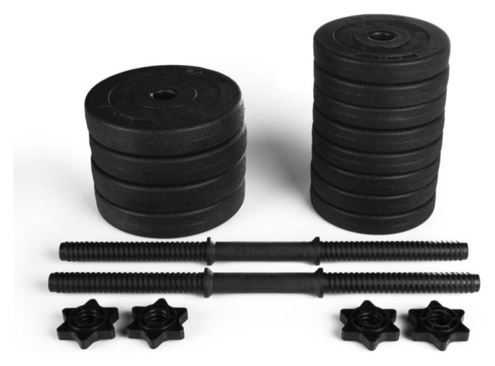 Дві гантелі розбірні RN 13 кг з покриттям ABS + Еспандер у подарунок