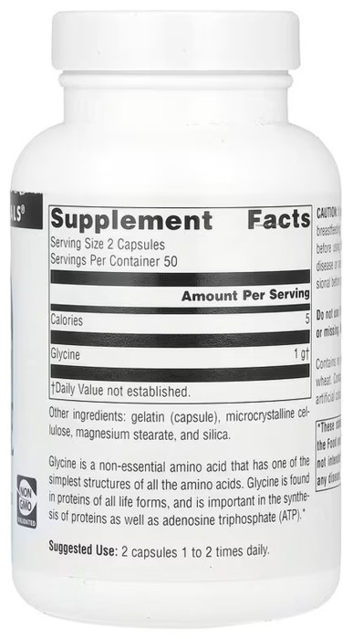 Glycine 500 mg - 100 caps