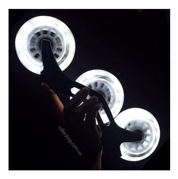 Сяючі колеса FE Lazerwheelz Sparkle 110 мм білі
