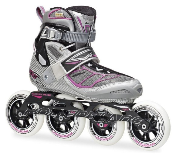 Роликові коньки для дорослих Rollerblade TEMPEST 100 W 38 (7US) 240мм Silver/purple (07301900 240), укр
