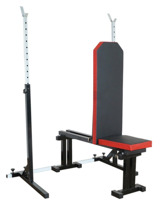Крамниця для жиму 090 + Стійки для присідань UM0110Red