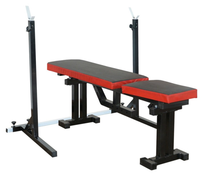 Крамниця для жиму 090 + Стійки для присідань UM0110Red