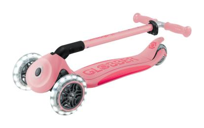 Самокат GLOBBER серії ELITE LIGHTS, пастельно-рожевий, колеса з підсвіткою, 50кг, 3+