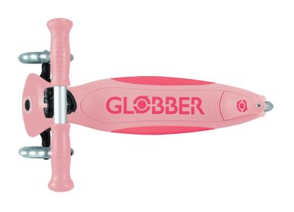 Самокат GLOBBER серії ELITE LIGHTS, пастельно-рожевий, колеса з підсвіткою, 50кг, 3+, укр, укр