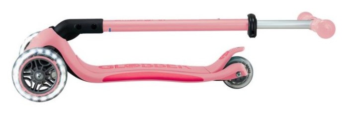 Самокат GLOBBER серії ELITE LIGHTS, пастельно-рожевий, колеса з підсвіткою, 50кг, 3+, укр, укр