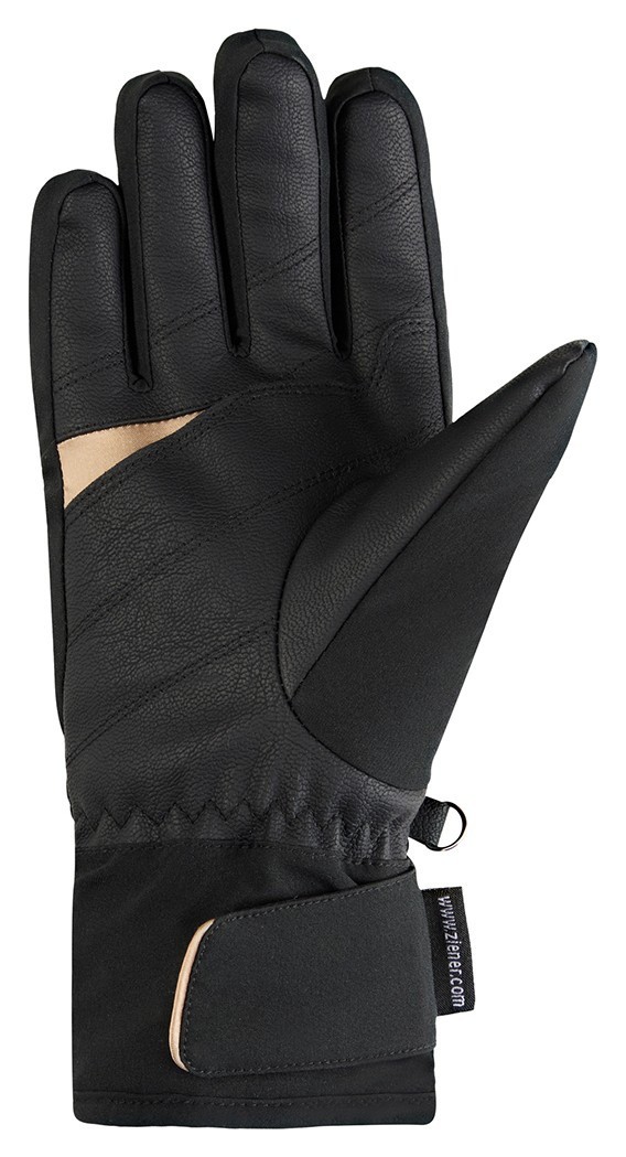 Ziener перчатки лыжные Karion W black-gold art 6