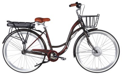 Велосипед с электроприводом 28" ST Dorozhnik eAQUAMARINE BH рама-19" 36B 13А*г 500Вт серый YS 7810 с корзиной 2026