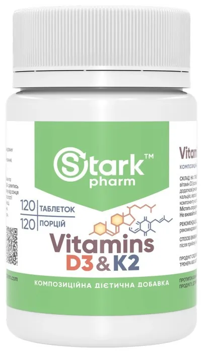 Vitamin D3 & K2 - 120 tabs