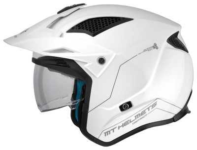 Мотошолом MT DISTRICT SV S Solid A0 White