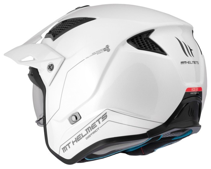 Мотошолом MT DISTRICT SV S Solid A0 White
