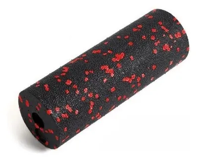 Массажный ролик (роллер) гладкий PowerPlay PP-4346 Mini EPP Foam Roller Черно/Красный (15x5,3см.)