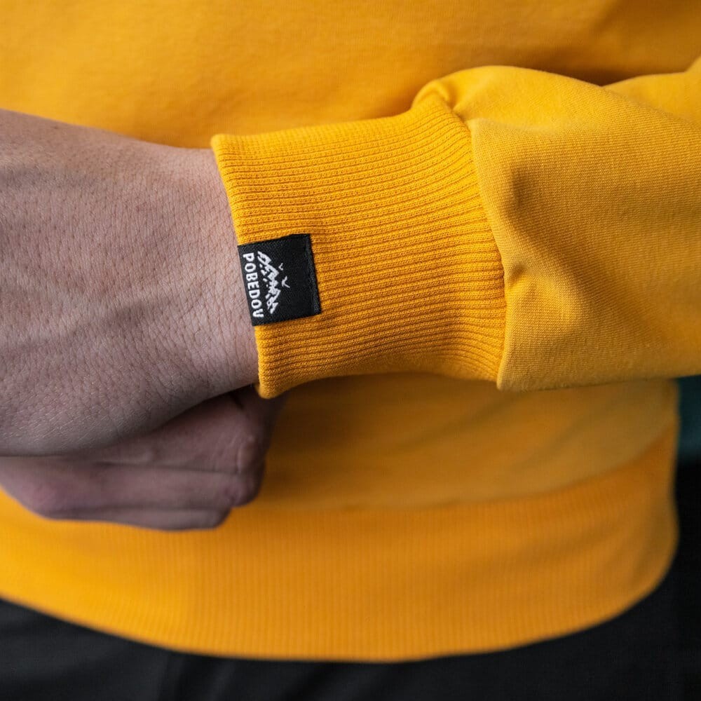 Свитшот мужской однотонный желтый Pobedov 001