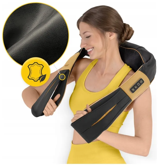 Накидка-масажер 4FIZJO Shiatsu Ultra+ для шиї та спини, акумуляторний Black/Gold (P-5907739319081)