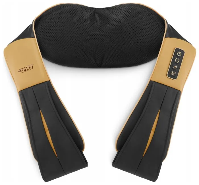 Накидка-масажер 4FIZJO Shiatsu Ultra+ для шиї та спини, акумуляторний Black/Gold (P-5907739319081)