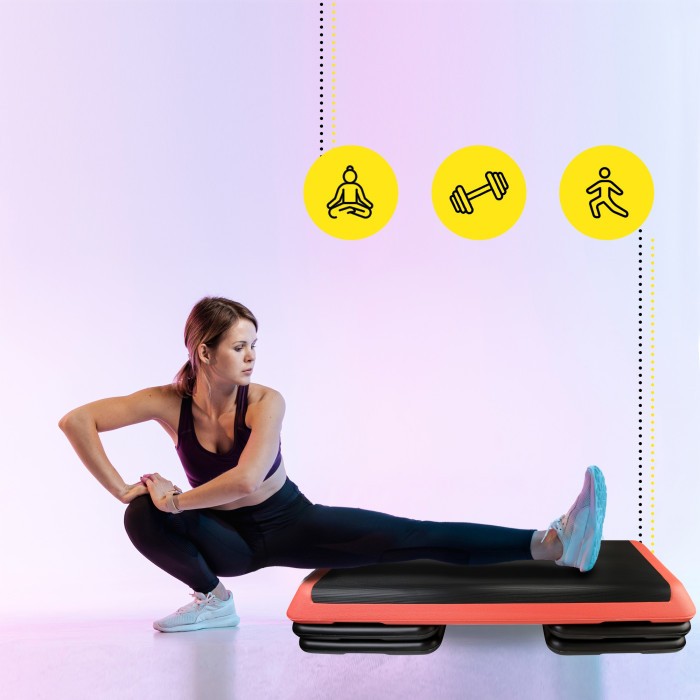 Степь-платформа 3-ступенчатая Cornix Pro 109 х 41 х 10-20 см XR-0404 Black/Red