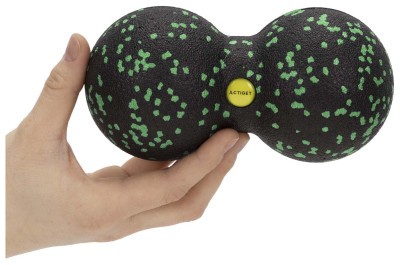 Масажний м'яч подвійний Actiget EPP 8 x 16 см ACT0098 Black/Green
