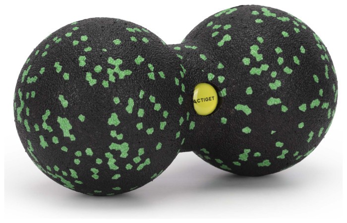 Масажний м'яч подвійний Actiget EPP 8 x 16 см ACT0098 Black/Green