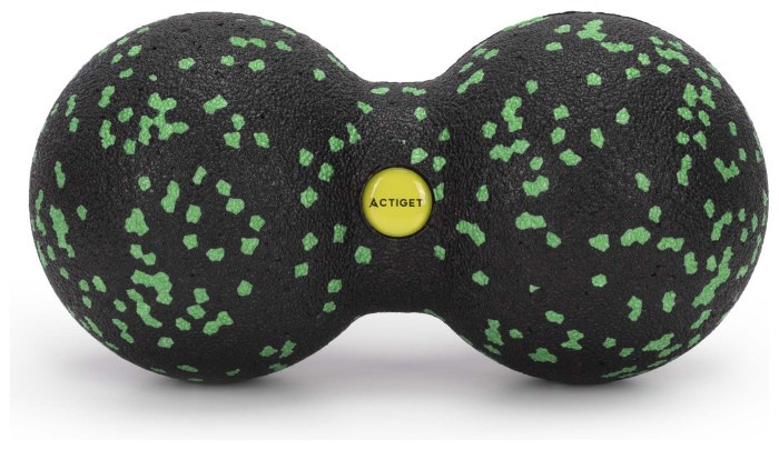 Масажний м'яч подвійний Actiget EPP 8 x 16 см ACT0098 Black/Green