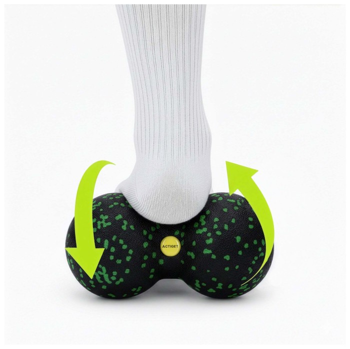 Масажний м'яч подвійний Actiget EPP 8 x 16 см ACT0098 Black/Green