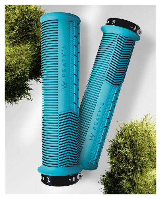 Грипсы Peaty's Monarch Grip Mushroom, Thin 30>32mm, Trail Comfort, Turquoise