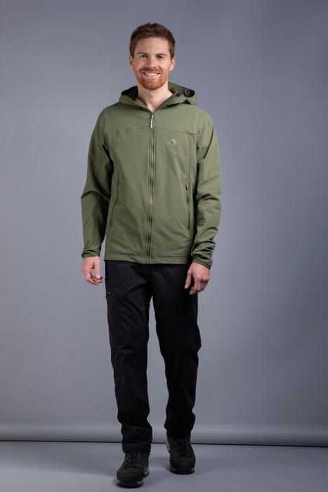 Трекінгова чоловіча куртка Soft Shell Tatonka Cesi M's Hooded Jacket, Olive, M